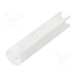 10 pcs x DREMEC - 8GE04V80595 - Spacer sleeve, LED, Øout: 6mm, ØLED: 5mm, L: 25.4mm, natural, UL94V-0