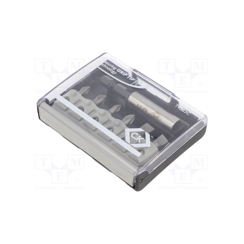 1 set x C.K - T4583C - Kit: screwdriver bits, Phillips,Pozidriv®,slot, 25mm, 7pcs.