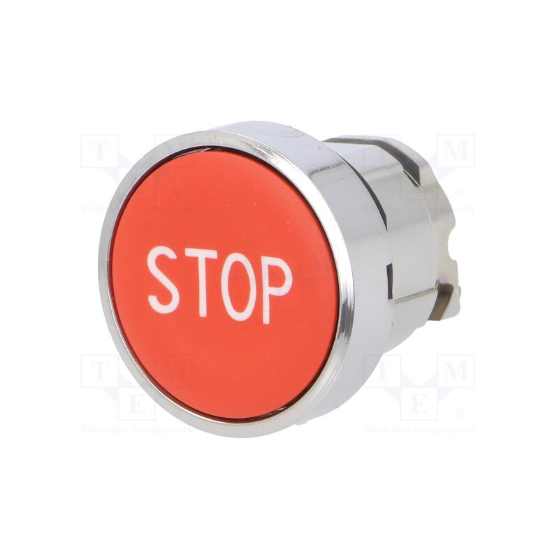 1 pcs x SCHNEIDER ELECTRIC - ZB4BA434 - Switch: push-button, 22mm, Stabl.pos: 1, red, none, IP66, flat, Pos: 2