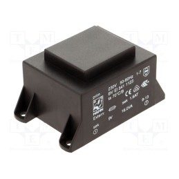 1 pcs x HAHN - BV EI 541 1123 - Transformer: encapsulated, 16VA, 230VAC, 9V, 1778mA, PCB, BVEI