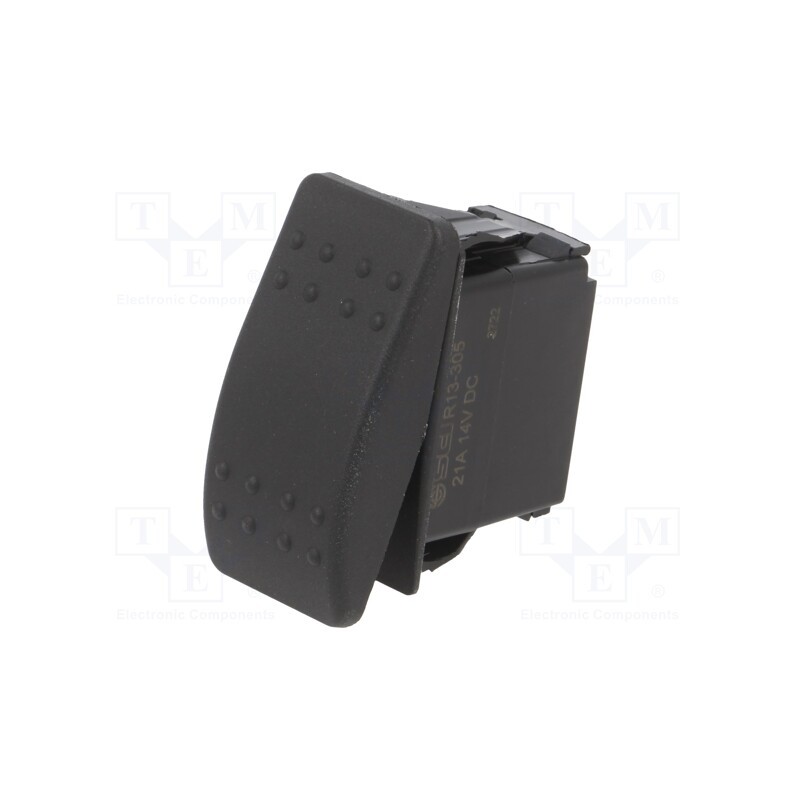 1 pcs x SWITCH COMPONENTS - SRD1-1B-AC-1-BNN - ROCKER, SPST, Pos: 2, OFF-(ON), 10A/250VAC, black, IP56, none, SRD