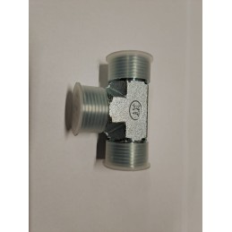 Hydraulic tee connector 3x BSP 1