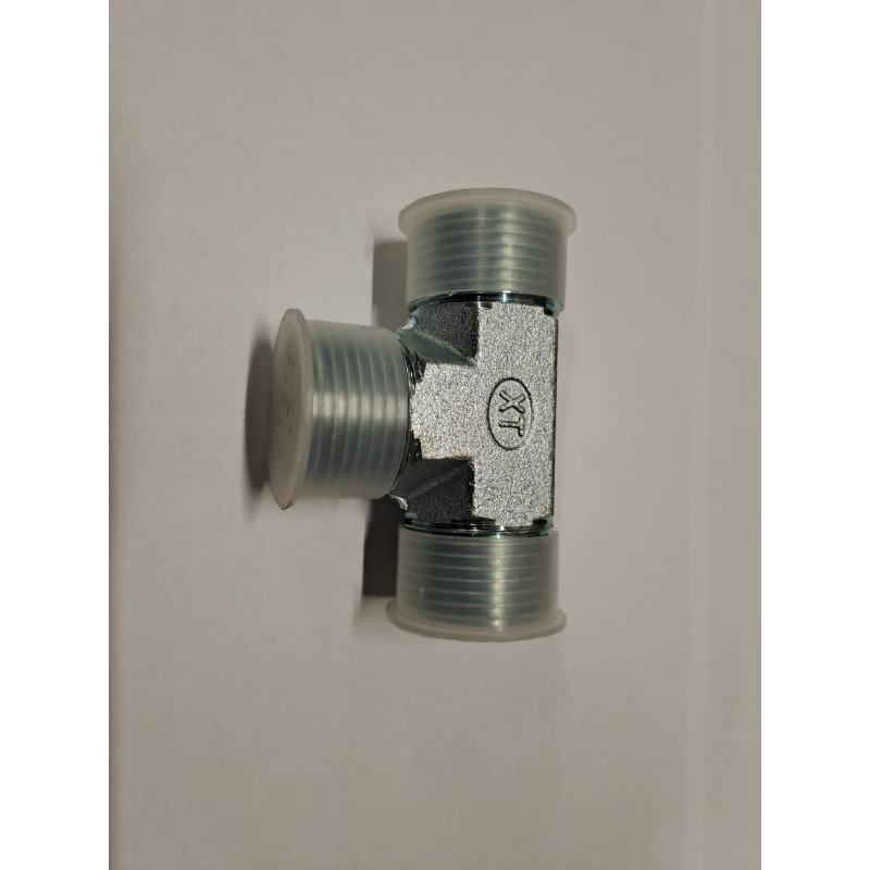 Hydraulic tee connector 3x BSP 1