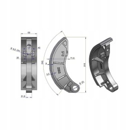 Zetor brake shoe 69112615