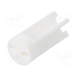 10 pcs x DREMEC - 8GE04V80591 - Spacer sleeve, LED, Øout: 6mm, ØLED: 5mm, L: 12.7mm, natural, UL94V-0
