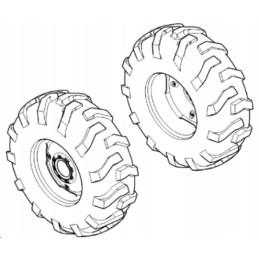 Wheels set, rear, 17 5 24 6pr R4 for S 4000, left