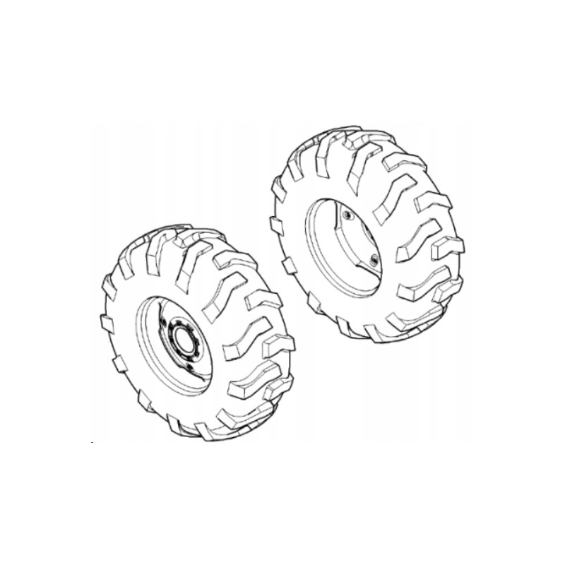 Wheels set, rear, 17 5 24 6pr R4 for S 4000, left