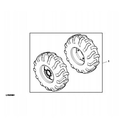 Wheels set, rear, 17 5 24 6pr R4 for S 4000, left