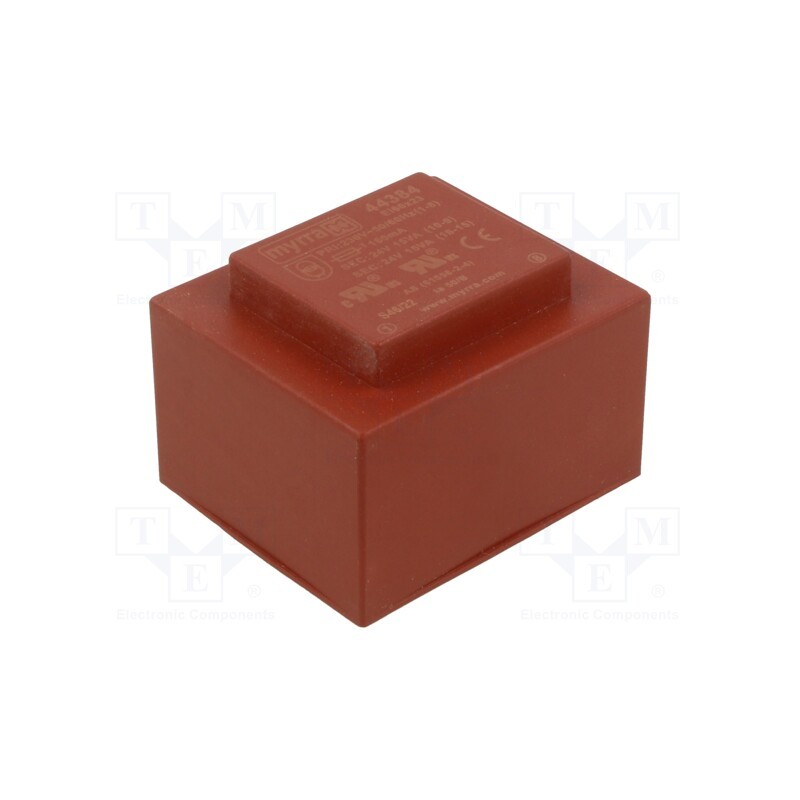 1 pcs x MYRRA - 44384 - Transformer: encapsulated, 30VA, 230VAC, 24V, 24V, 625mA, 625mA, PCB