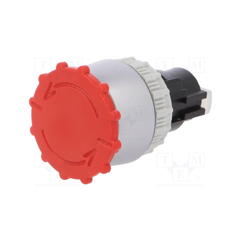 1 pcs x SPAMEL - ST22-B - Switch: emergency stop, 22mm, Stabl.pos: 2, red, IP65, mushroom