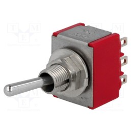 1 pcs x C&K - 7303SYZQE - Switch: toggle, Pos: 3, 3P3T, ON-OFF-ON, 2A/250VAC, 5A/28VDC, IP40