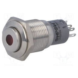 1 pcs x ONPOW - LAS2GQH-11D/R/12V/S/FP - Switch: vandal resistant, Pos: 2, SPDT, 0.5A/220VAC, 1A/24VDC, IP67
