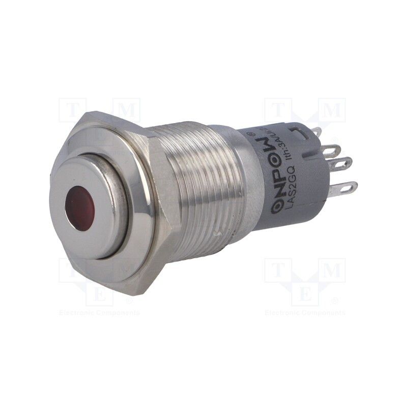 1 pcs x ONPOW - LAS2GQH-11D/R/12V/S/FP - Switch: vandal resistant, Pos: 2, SPDT, 0.5A/220VAC, 1A/24VDC, IP67