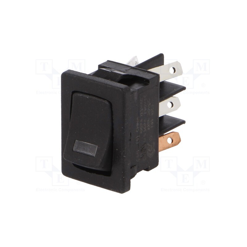 1 pcs x C&K - DM64J72S205Q3 - ROCKER, DPST, Pos: 2, ON-OFF, 10A/125VAC, black, LED, -20÷65°C