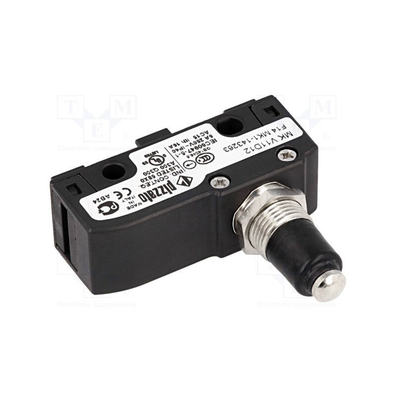 1 pcs x PIZZATO ELETTRICA - MK V11D12 - Microswitch SNAP ACTION, 6A/250VAC, 5A/24VDC, with pin, SPDT