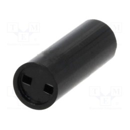 5 pcs x MENTOR - 2818.312 - Spacer sleeve, LED, Øout: 5mm, ØLED: 3mm, L: 12mm, black