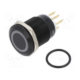 1 pcs x ONPOW - LAS1GQF-11E/G/12V/A - Switch: vandal resistant, Pos: 2, SPDT, 3A/220VAC, 5A/24VDC, IP65