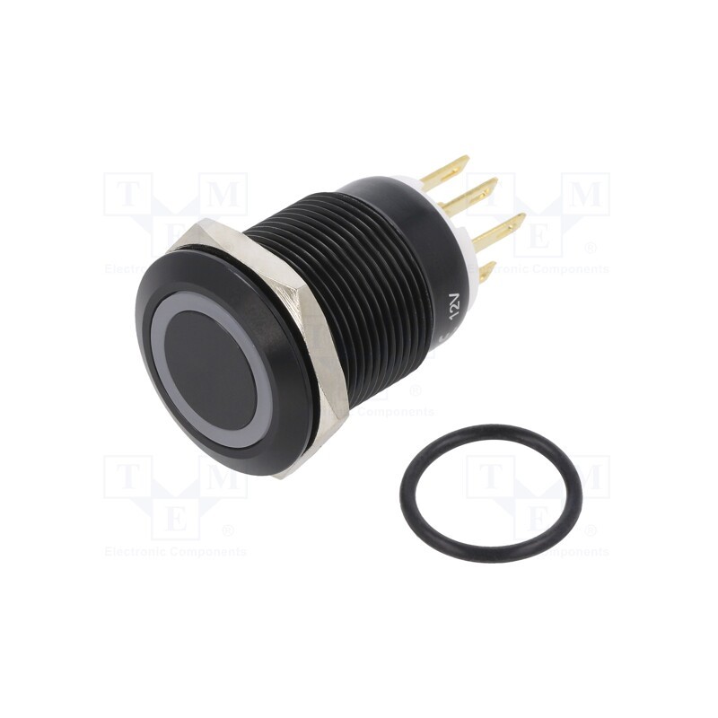 1 pcs x ONPOW - LAS1GQF-11E/G/12V/A - Switch: vandal resistant, Pos: 2, SPDT, 3A/220VAC, 5A/24VDC, IP65