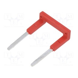 1 pcs x RELPOL - ZGZP80-2 RD - Connection bridge, 10A, 250VAC, Electr.connect: Push-in, red