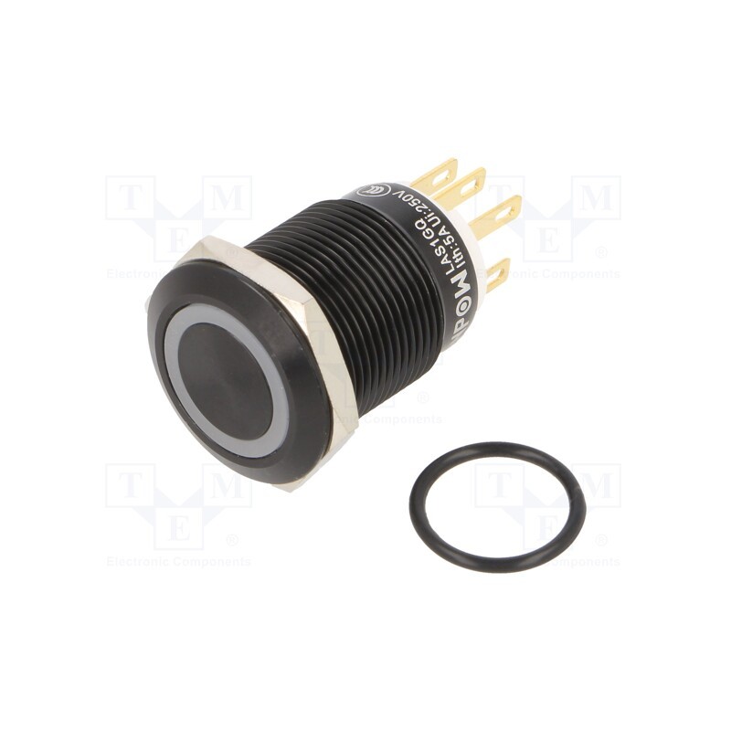 1 pcs x ONPOW - LAS1GQF-11E/Y/12V/A - Switch: vandal resistant, Pos: 2, SPDT, 3A/220VAC, 5A/24VDC, IP65