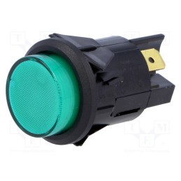 1 pcs x BULGIN - C7053AFBG3 - Switch: push-button, Pos: 2, DPST-NO, 16A/250VAC, 16A/28VDC, OFF-ON