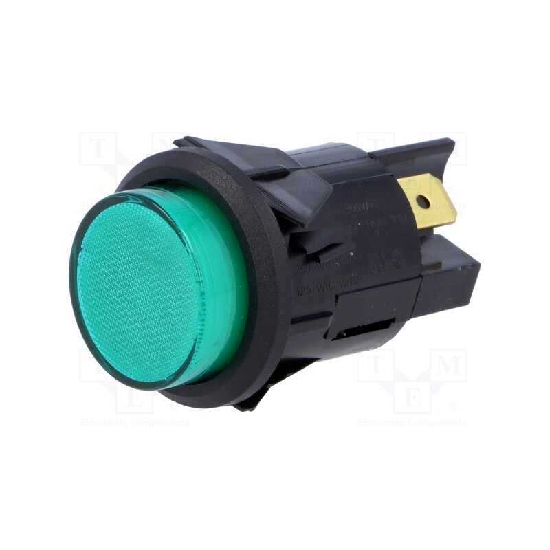 1 pcs x BULGIN - C7053AFBG3 - Switch: push-button, Pos: 2, DPST-NO, 16A/250VAC, 16A/28VDC, OFF-ON
