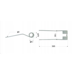 Spring finger of the tedder, diameter 9