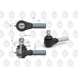 Left ball joint mf 3 original ursus 3027647m1