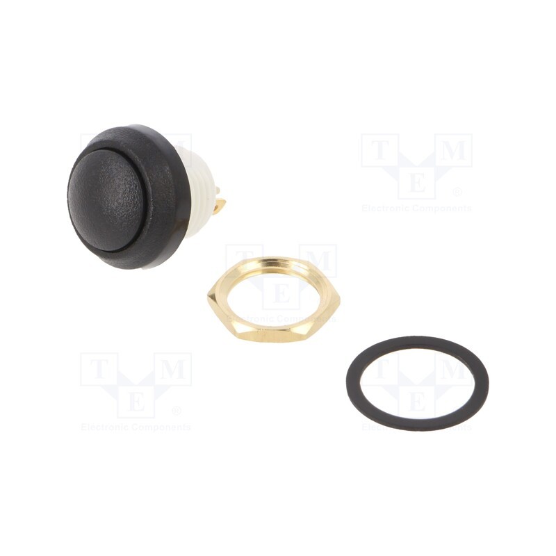 1 pcs x ITW LUMEX SWITCH - W48-1-RB-N-BK-B - Switch: push-button, Pos: 2, SPST-NO, 0.25A/12VDC, OFF-(ON), panel