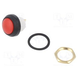 1 pcs x ITW LUMEX SWITCH - W48-1-RB-N-RD-B - Switch: push-button, Pos: 2, SPST-NO, 0.25A/12VDC, OFF-(ON), panel