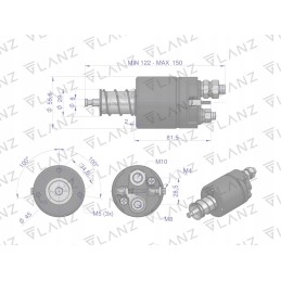 Starter switch with reduction gear mf3 massey ferguson glanz