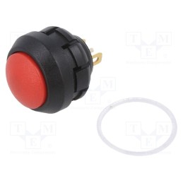 1 pcs x ITW LUMEX SWITCH - W48-1-RB-N-RD-F - Switch: push-button, Pos: 2, SPST-NO, 0.25A/12VDC, OFF-(ON), panel
