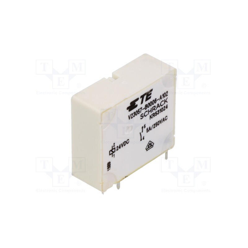 1 pcs x TE Connectivity - 7-1393215-9 - Relay: electromagnetic, SPST-NO, Ucoil: 24VDC, 5A, 5A/250VAC, PCB
