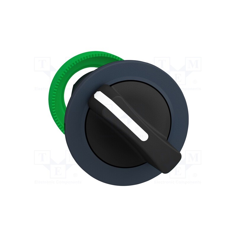 1 pcs x SCHNEIDER ELECTRIC - ZB5FD2 - Switch: rotary, 30mm, Stabl.pos: 2, black, none, IP66, witout symbol