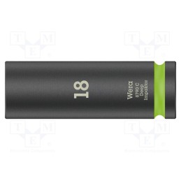 1 pcs x WERA - 5004835001 - Socket, 6-angles,socket spanner,impact, HEX 18mm, 1/2', 83mm