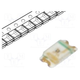 5 pcs x ROHM SEMICONDUCTOR - SML-E12M8WT86 - LED, SMD, 0603, yellow green, 10÷25mcd, 1.6x0.8x0.36mm, 2.2V, 20mA
