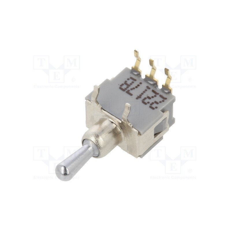 1 pcs x KNITTER-SWITCH - ATE 1 H-RA - Switch: toggle, Pos: 3, SPDT, (ON)-OFF-ON, 0.05A, 0.05A, -20÷85°C