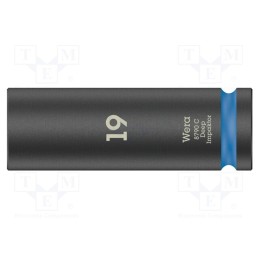 1 pcs x WERA - 5004836001 - Socket, 6-angles,socket spanner,impact, HEX 19mm, 1/2', 83mm