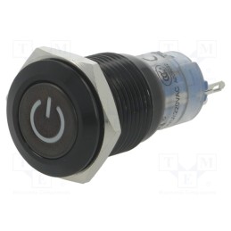 1 pcs x ONPOW - LAS2GQF-11ZDT/Y/12V/A - Switch: vandal resistant, Pos: 2, SPDT, 0.5A/220VAC, 1A/24VDC, IP40