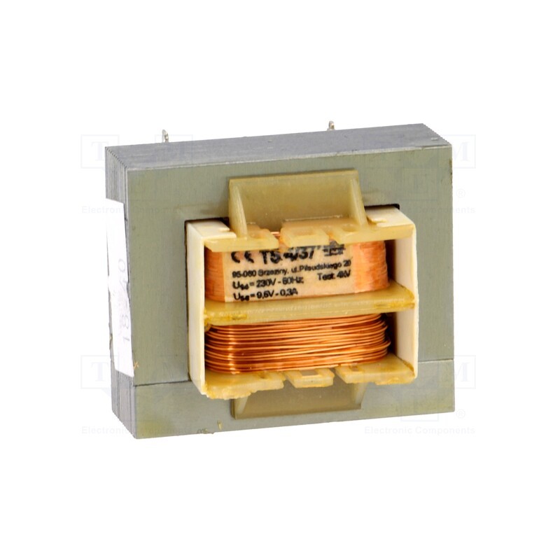 1 pcs x INDEL - TS 4/37 - Transformer: mains, 4VA, 230VAC, 9.5V, 300mA, Leads: solder lugs