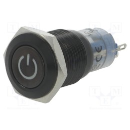 1 pcs x ONPOW - LAS2GQF-11ZDT/B/12V/A - Switch: vandal resistant, Pos: 2, SPDT, 0.5A/220VAC, 1A/24VDC, IP40