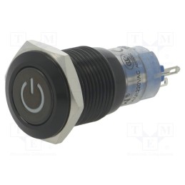 1 pcs x ONPOW - LAS2GQF-11ZDT/R/12V/A - Switch: vandal resistant, Pos: 2, SPDT, 0.5A/220VAC, 1A/24VDC, IP40