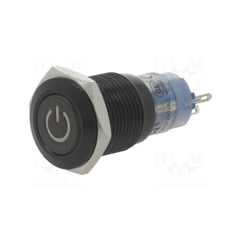 1 pcs x ONPOW - LAS2GQF-11ZDT/R/12V/A - Switch: vandal resistant, Pos: 2, SPDT, 0.5A/220VAC, 1A/24VDC, IP40