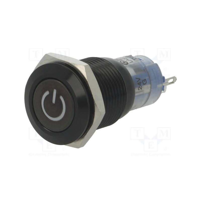 1 pcs x ONPOW - LAS2GQF-11ZDT/G/24V/A - Switch: vandal resistant, Pos: 2, SPDT, 0.5A/220VAC, 1A/24VDC, IP40