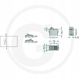 Cobo tilt switch for windshield washer