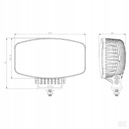 LED headlight 100w rectangular 9 36v