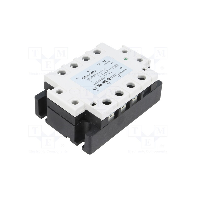 1 pcs x CARLO GAVAZZI - RZ3A40A75 - Relay: solid state, 75A, Uswitch: 24÷440VAC, 3-phase, -30÷80°C
