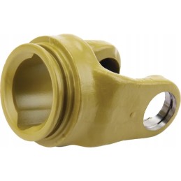 Fork on a profiled pipe with a spring ring