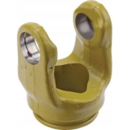 Fork on a profiled pipe with a spring ring