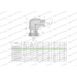 Inch hydraulic elbow AB 1 4 BSP Waryn